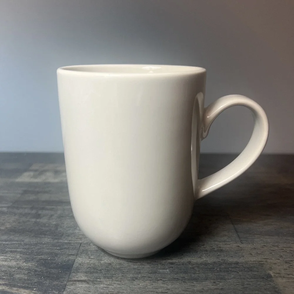 Crate & Barrel‎ GRAEDEN Light Gray & White Replacement Mug Cup Coffee Tea